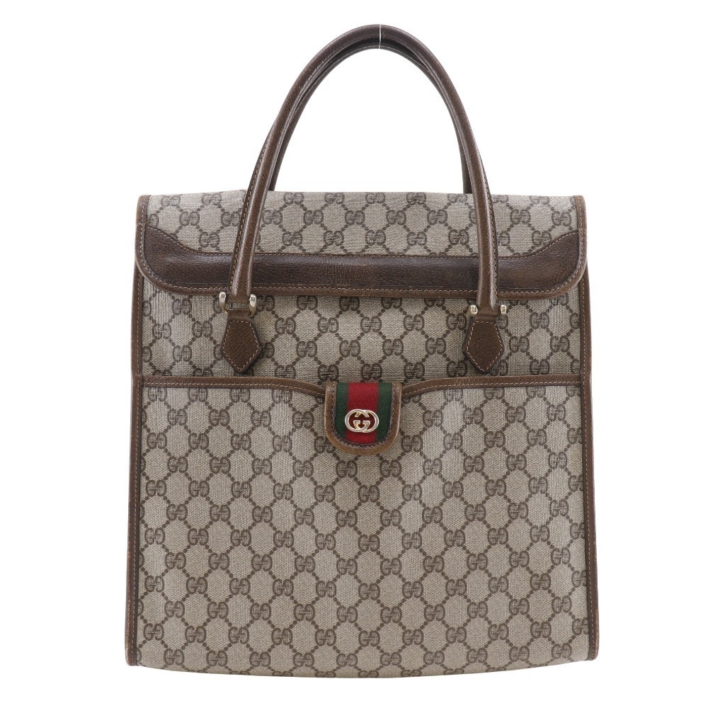 GUCCI Sherry Interlocking GG Handbag Brown